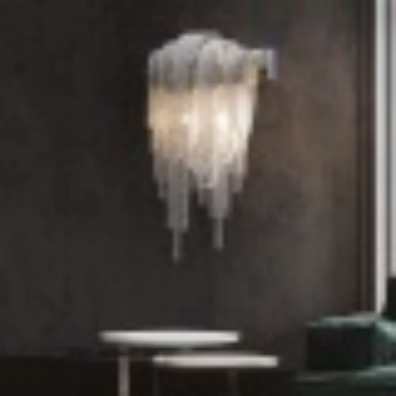 Alisa Luxury Plated Aluminum Chain Tassel Wall Sconce - Zonesus
