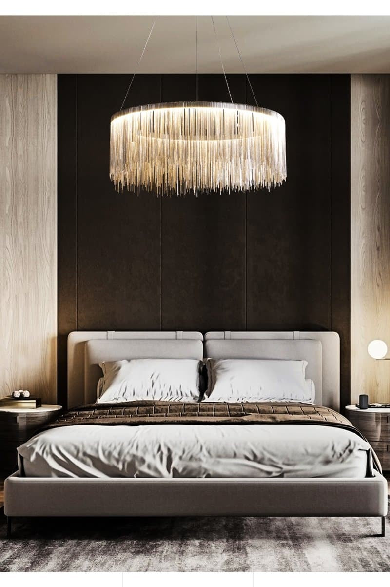Alisa Luxury Round Chain Tassel Chandelier - Zonesus