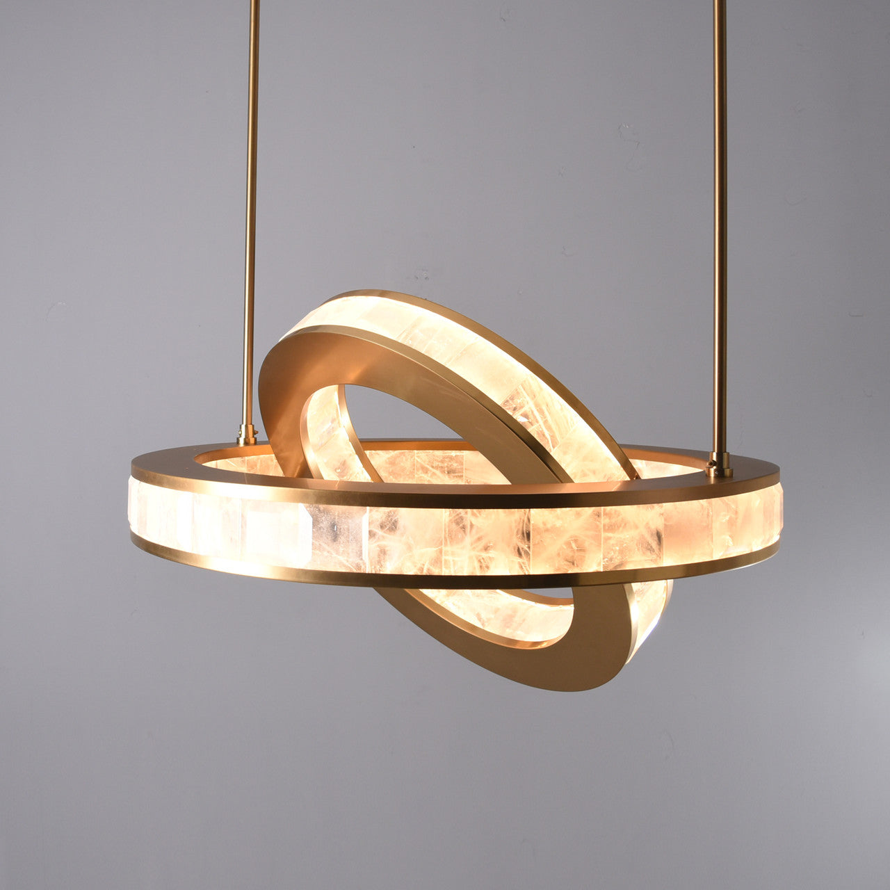 Rolantis -I Rock Crystal Pendant Brass - Zonesus