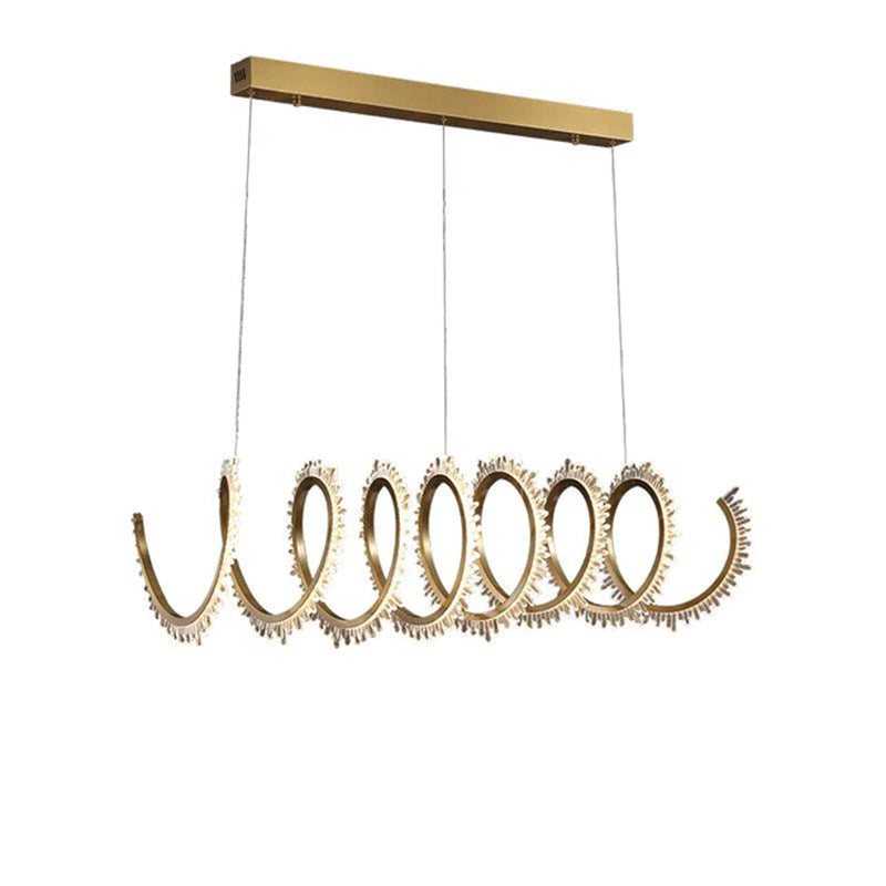 Cervine Modern Rock Crystal Spiral Chandelier - Zonesus