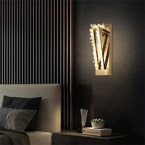 Cervine Wesley Rock Crystal Wall Sconce - Zonesus