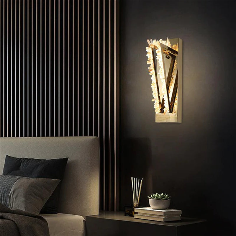 Cervine Wesley Rock Crystal Wall Sconce - Zonesus