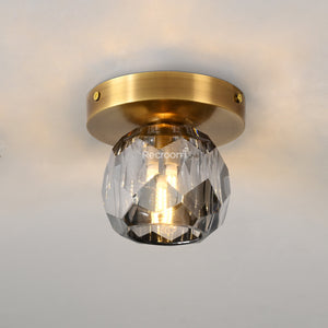 Boulew Crystal Glass Petite Flushmount 6" - Zonesus