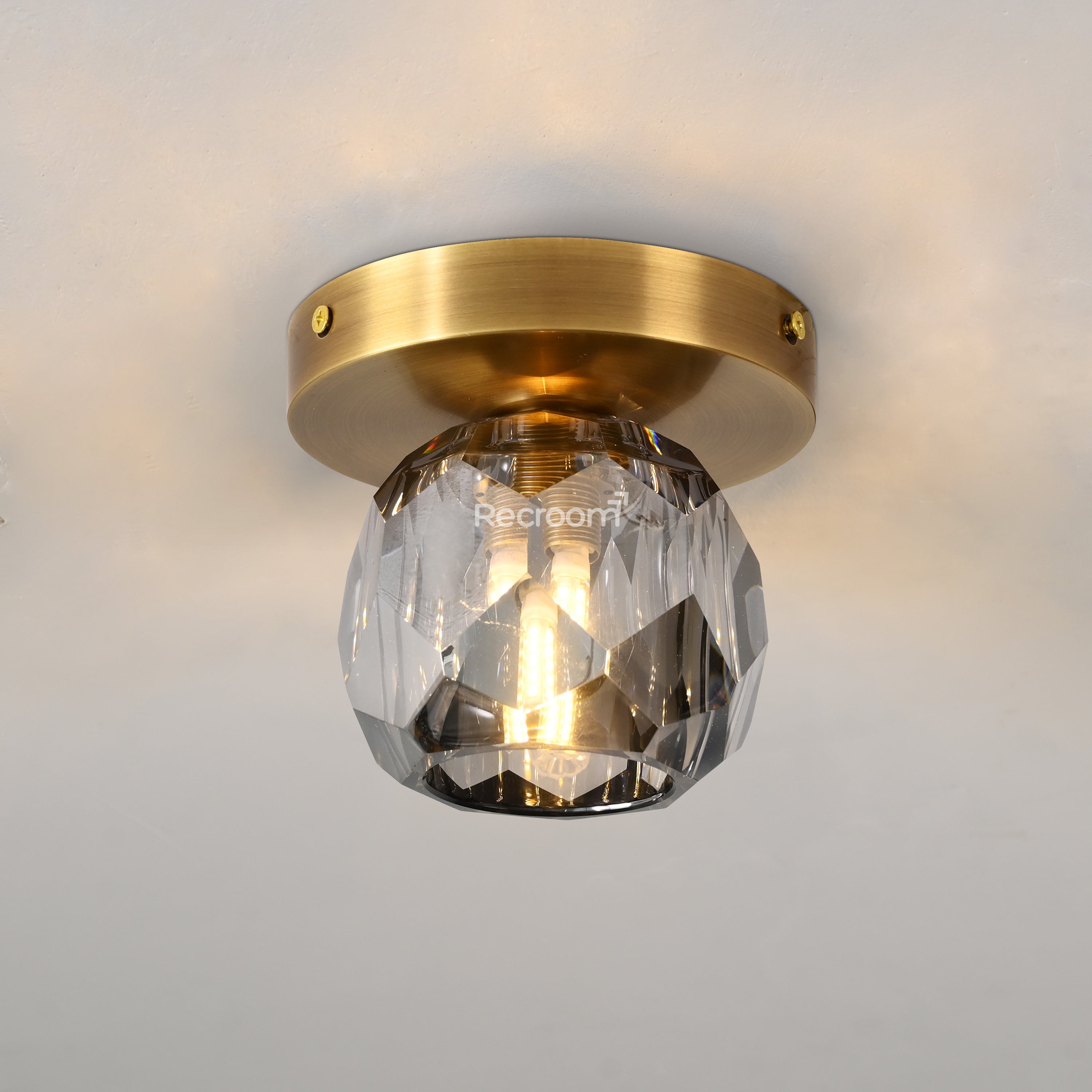 Boulew Crystal Glass Petite Flushmount 6" - Zonesus