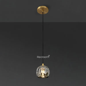 Boulew Crystal Glass Cord Pendant 5" - Zonesus