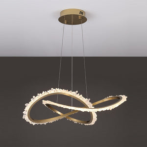 Cervine Wide Geode Quartz Crystal Chandelier 31.5" - Zonesus