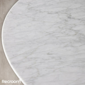 San Germani Round Stone Dining Table with Launette Base - Zonesus