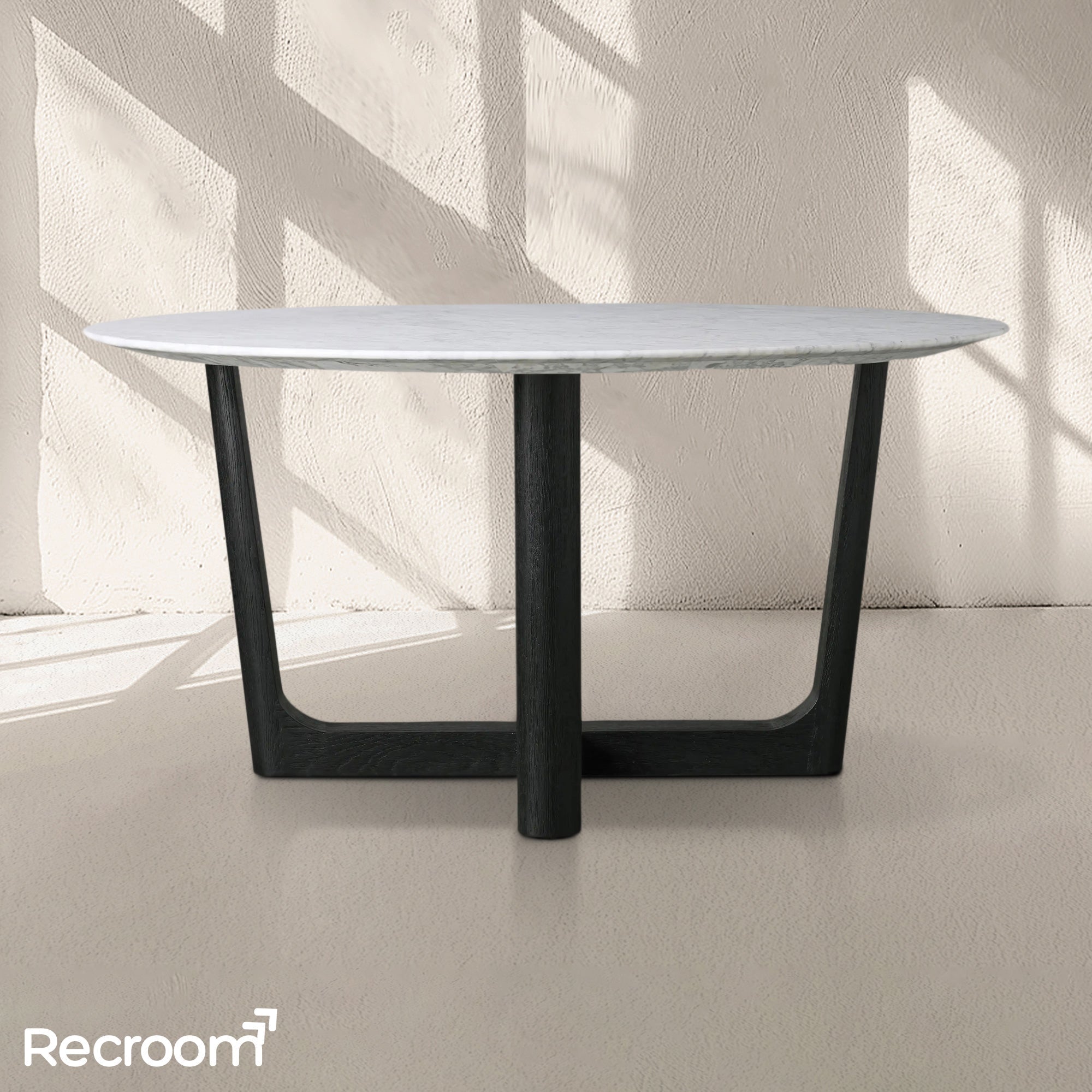 San Germani Round Stone Dining Table with Rennes Base - Zonesus
