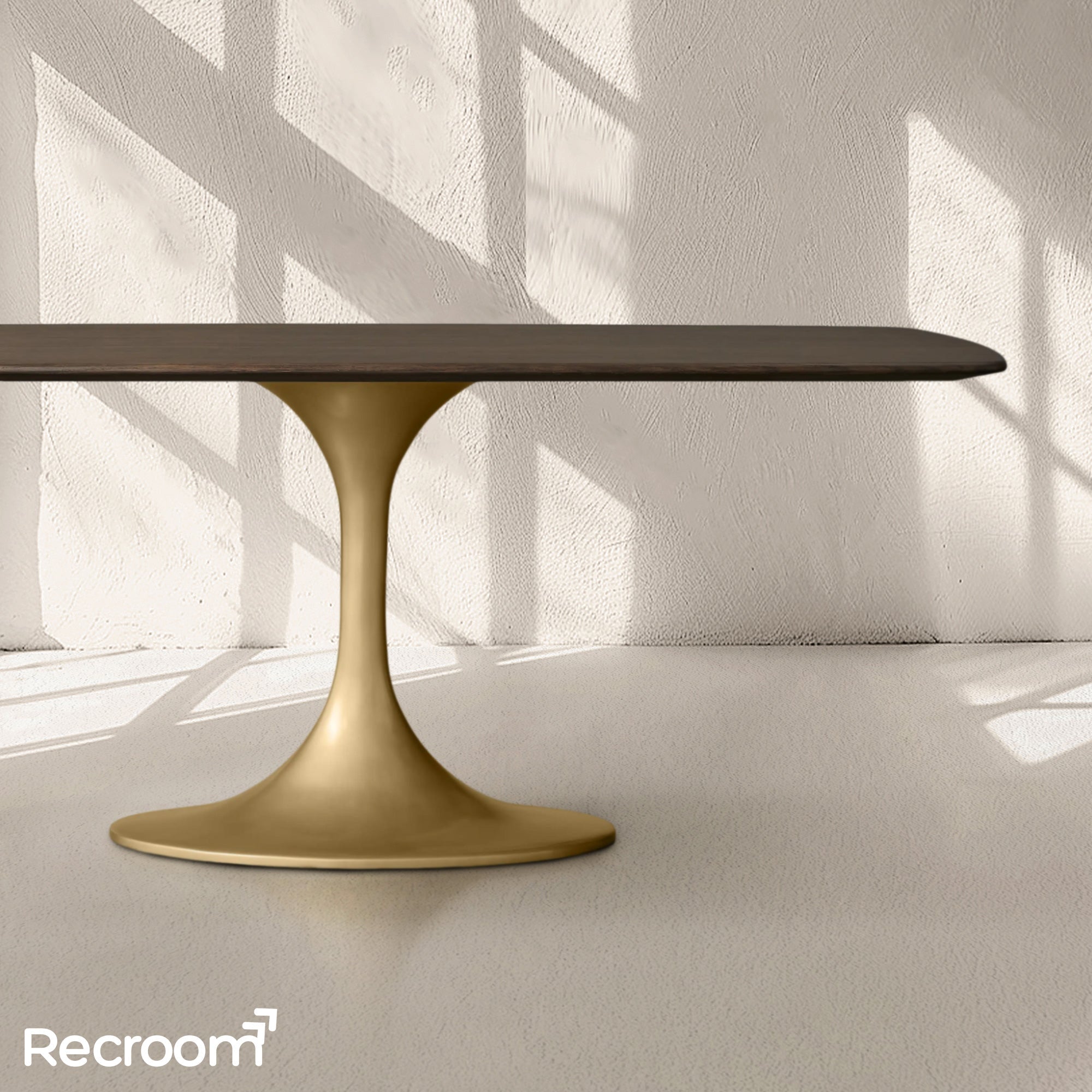 San Germani Wood Dining Table with Launette Base - Zonesus