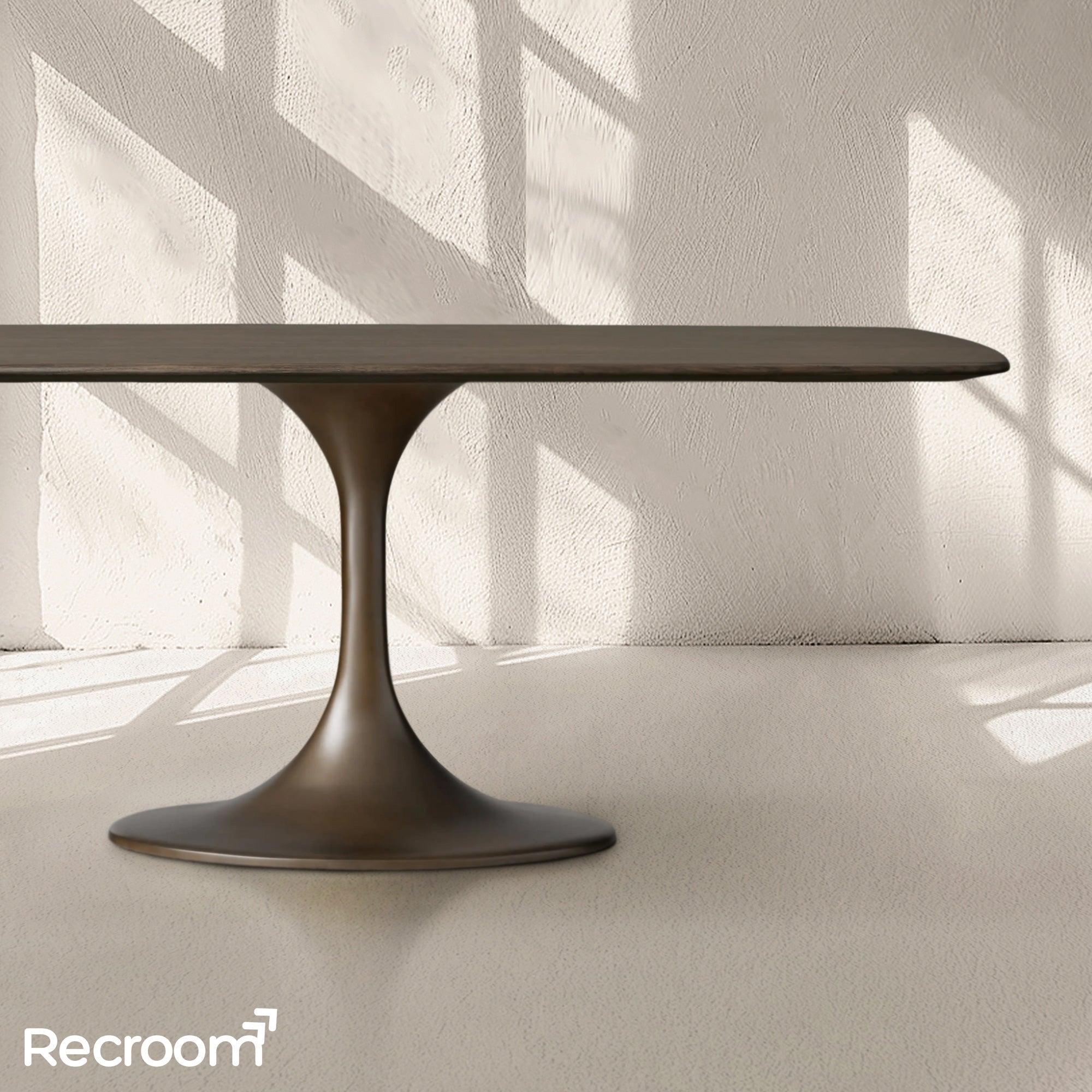 San Germani Wood Dining Table with Launette Base - Zonesus