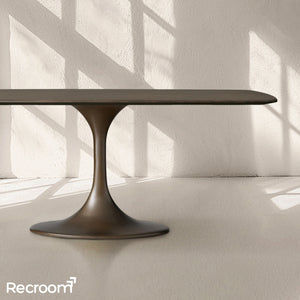 San Germani Wood Dining Table with Launette Base - Zonesus