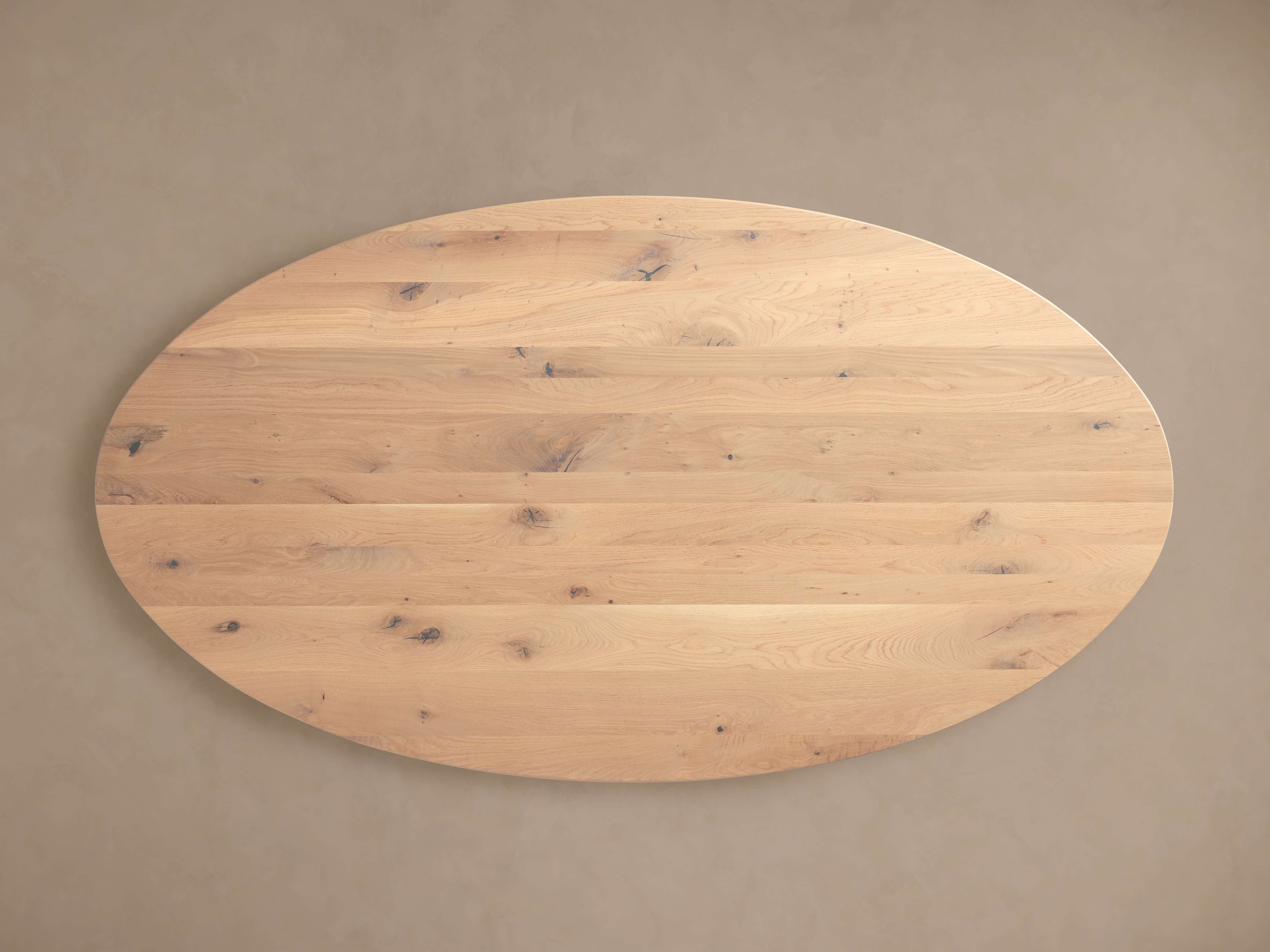 Jacob Oval Dining Table with Vertex Base in Flax Oak - Zonesus