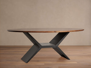 Jacob Oval Dining Table with Vertex Base - Zonesus
