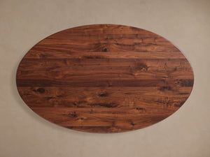 Jacob Oval Dining Table with Vertex Base - Zonesus