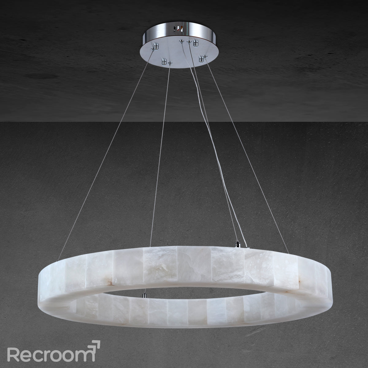 Rivager Lueur Round Chandelier 31" - Zonesus