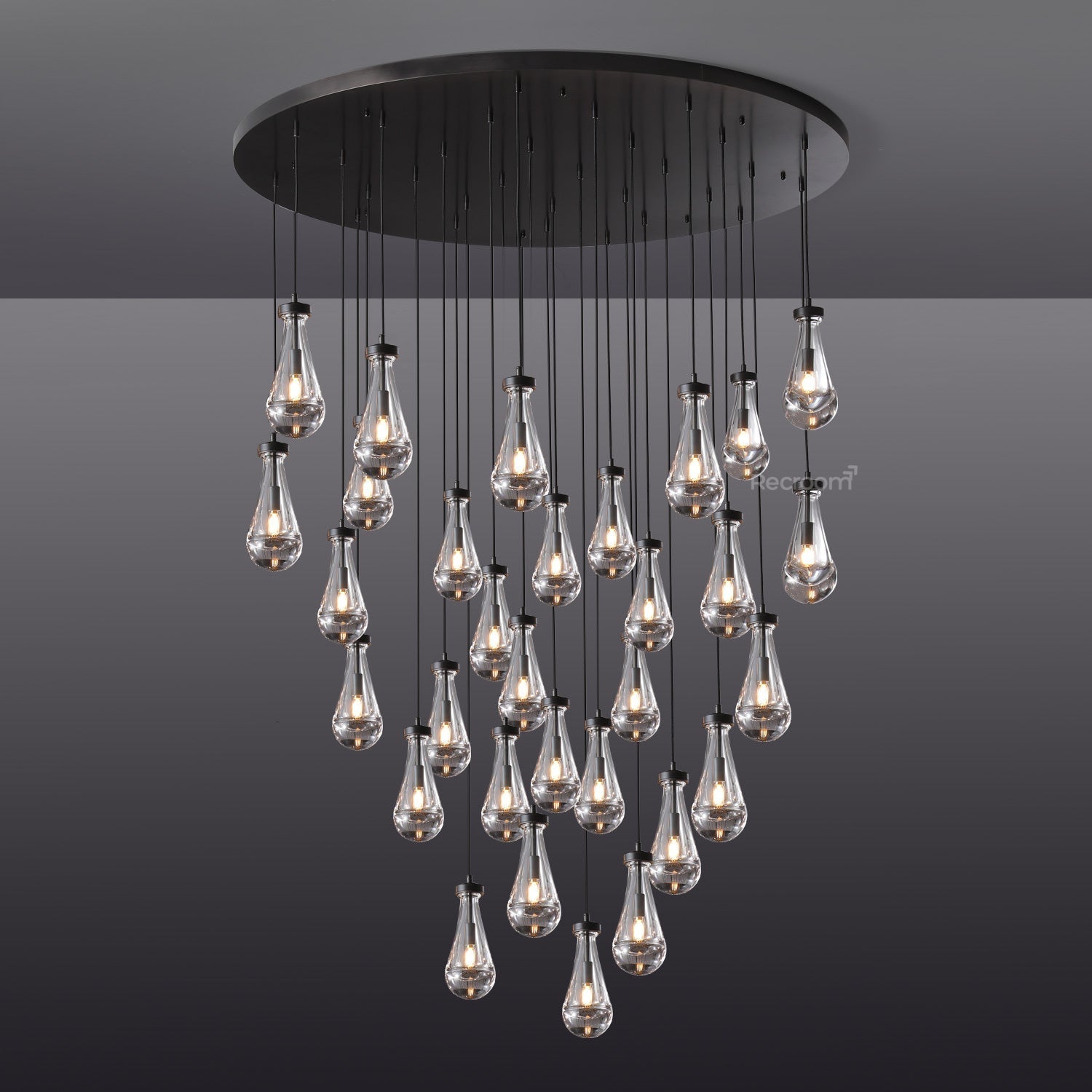Raindrop Round Chandelier 60" - Zonesus