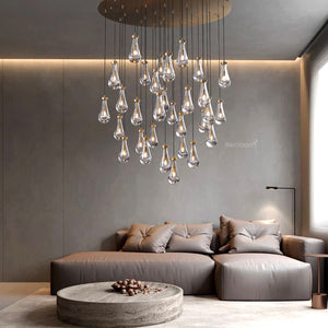 Raindrop Round Chandelier 60" - Zonesus