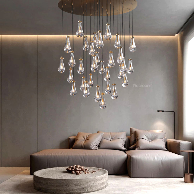 Raindrop Round Chandelier 60" - Zonesus