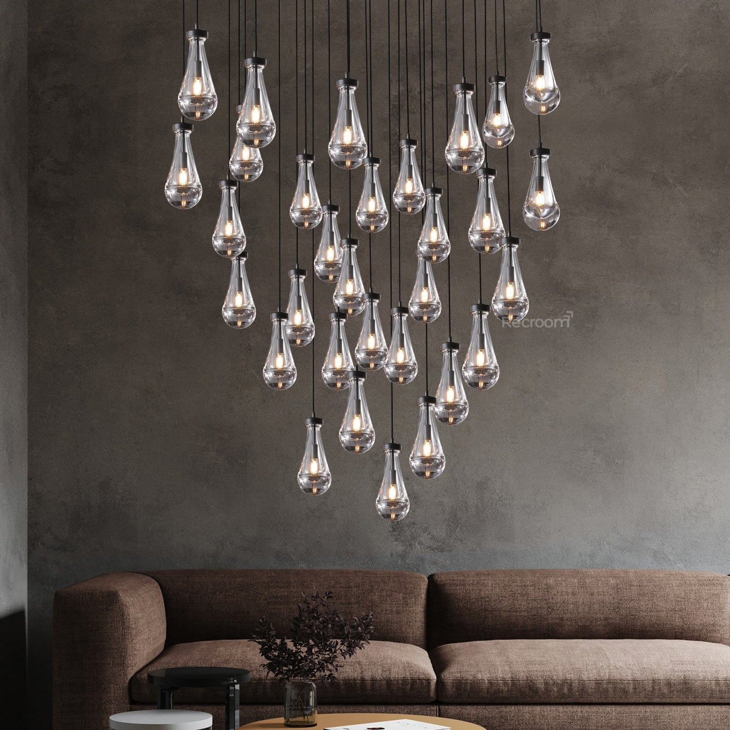 Raindrop Round Chandelier 60" - Zonesus