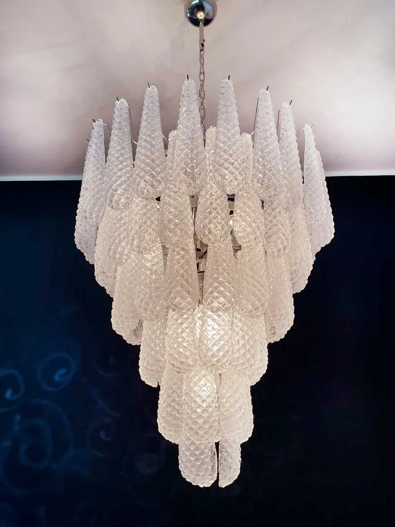 Murano Chandelier – Drop – 85 glasses – Transparent - Zonesus