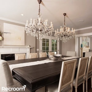 Rococonut Crystal Outdoor Chandelier 33” - Zonesus
