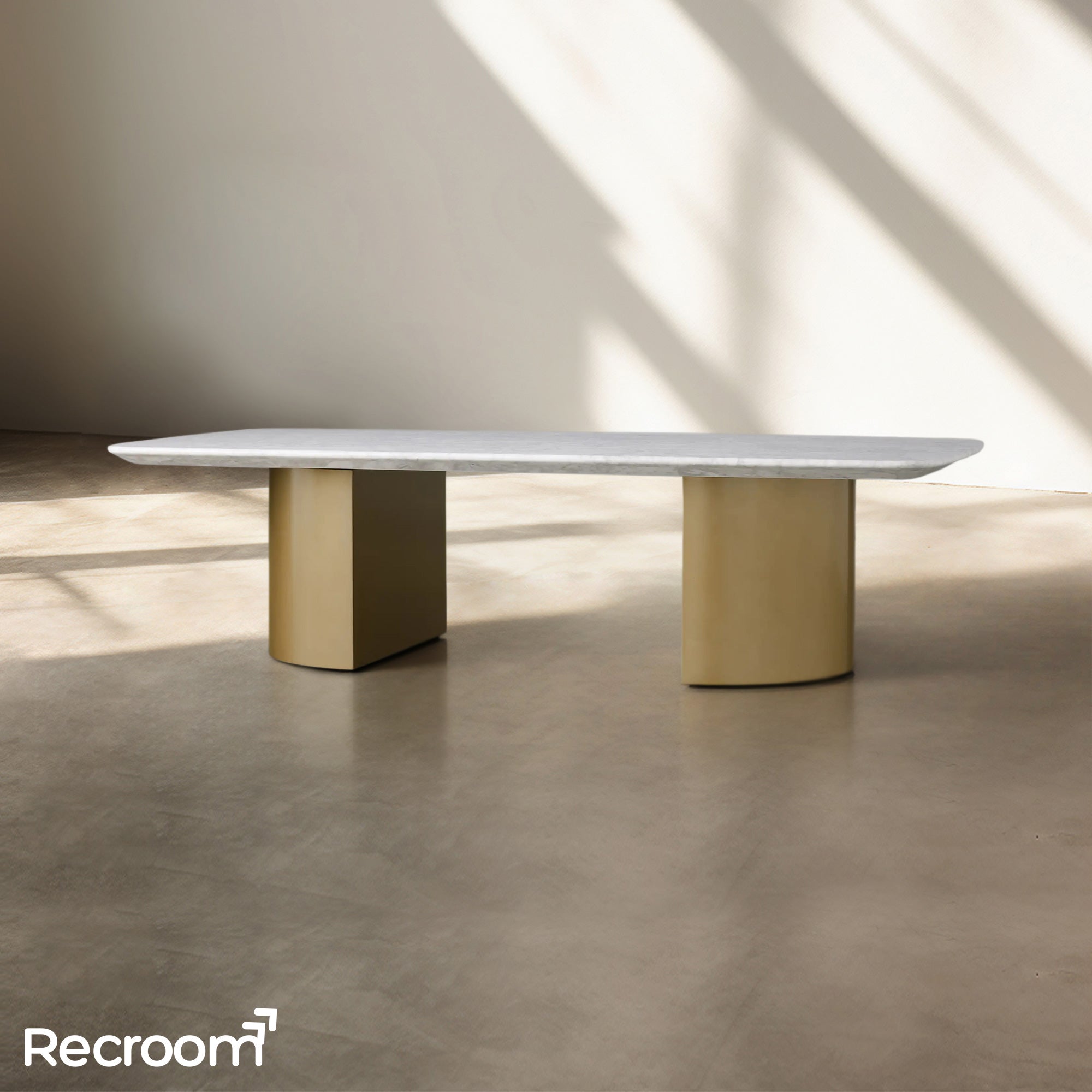 San Germani Coffee Table with Metal Dauphine Base - Zonesus