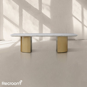 San Germani Coffee Table with Metal Dauphine Base - Zonesus