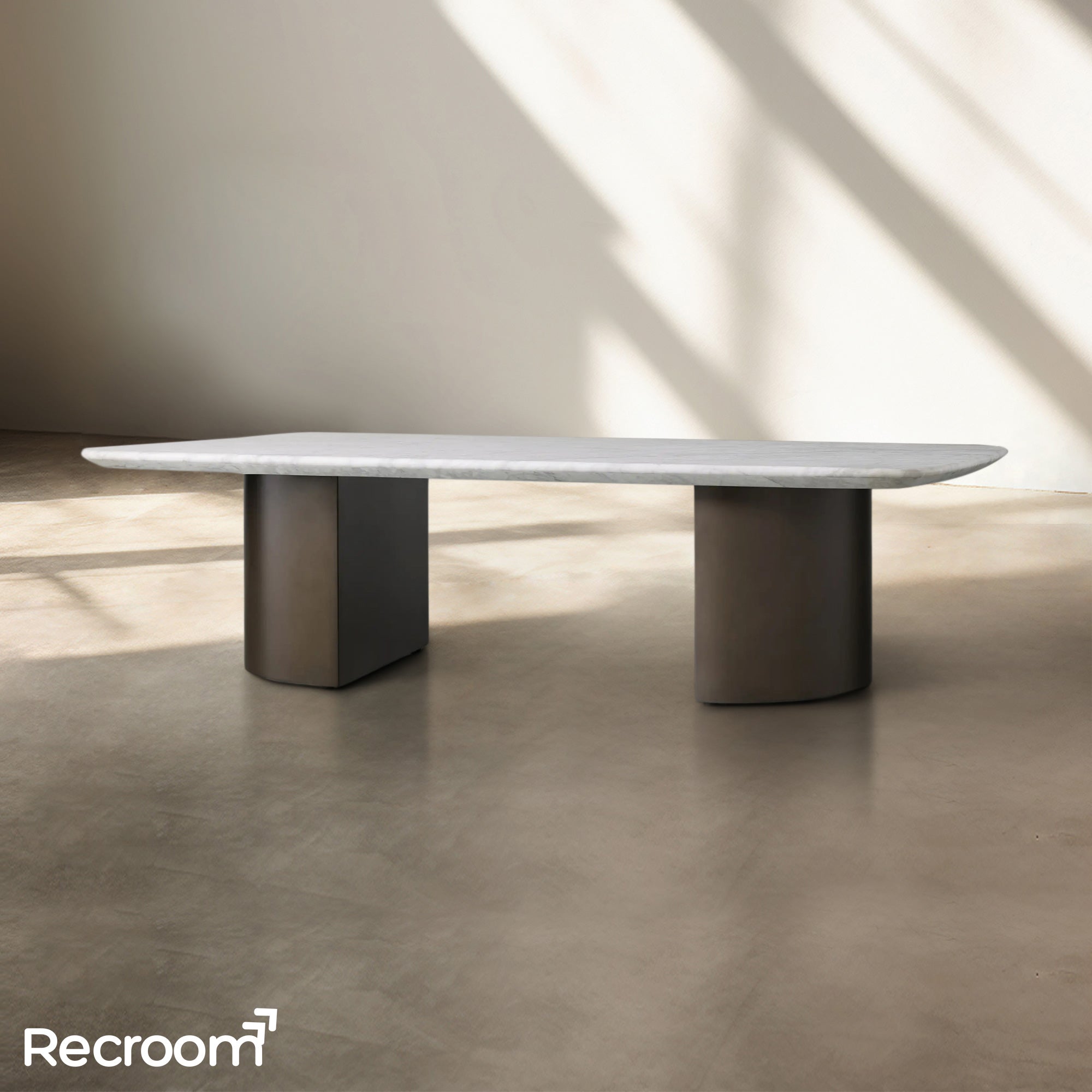 San Germani Coffee Table with Metal Dauphine Base - Zonesus
