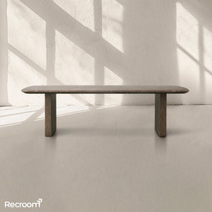 San Germani 72" Stone Coffee Table with Clement Base in Espresso - Zonesus