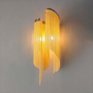 Fiona Aluminum Chain Tassel Wall Sconce - Zonesus