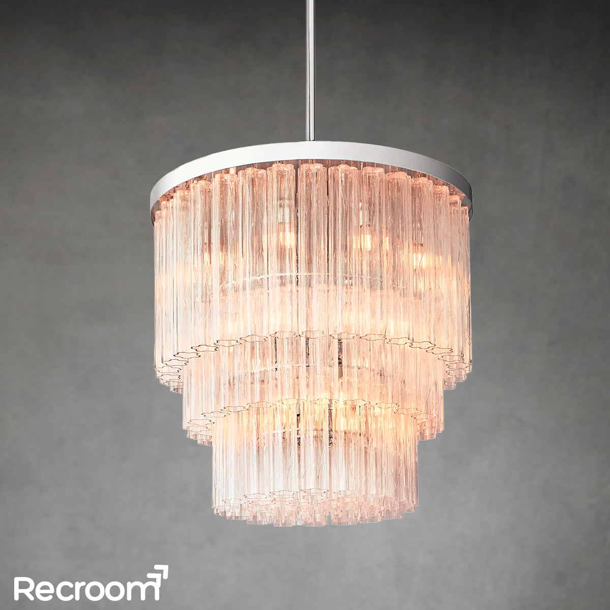 Cielloie Three Tier Round Chandelier 36" - Zonesus