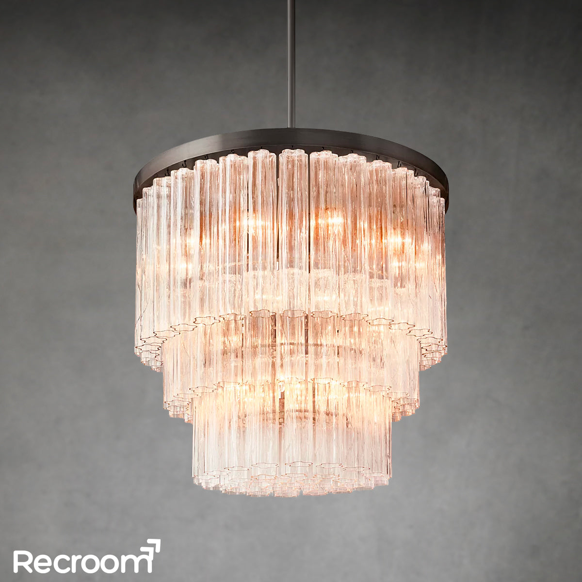 Cielloie Three Tier Round Chandelier 36" - Zonesus