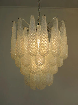 Murano Chandelier – Drop – 41 glasses – Opalino - Zonesus