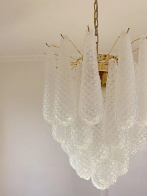 Murano Chandelier – Drop – 41 glasses – Opalino - Zonesus