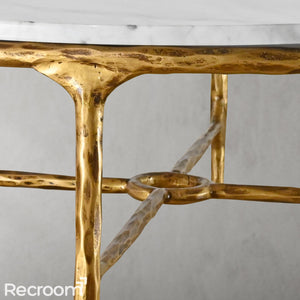 Thaddeo Marble Round Coffee Table Style O - Zonesus