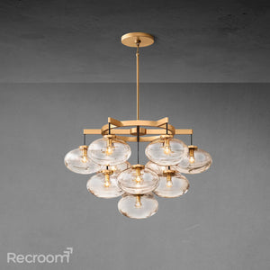 Cabretten Clear Glass Round Chandelier 36" - Zonesus