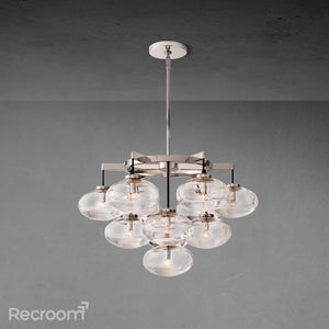 Cabretten Clear Glass Round Chandelier 36" - Zonesus