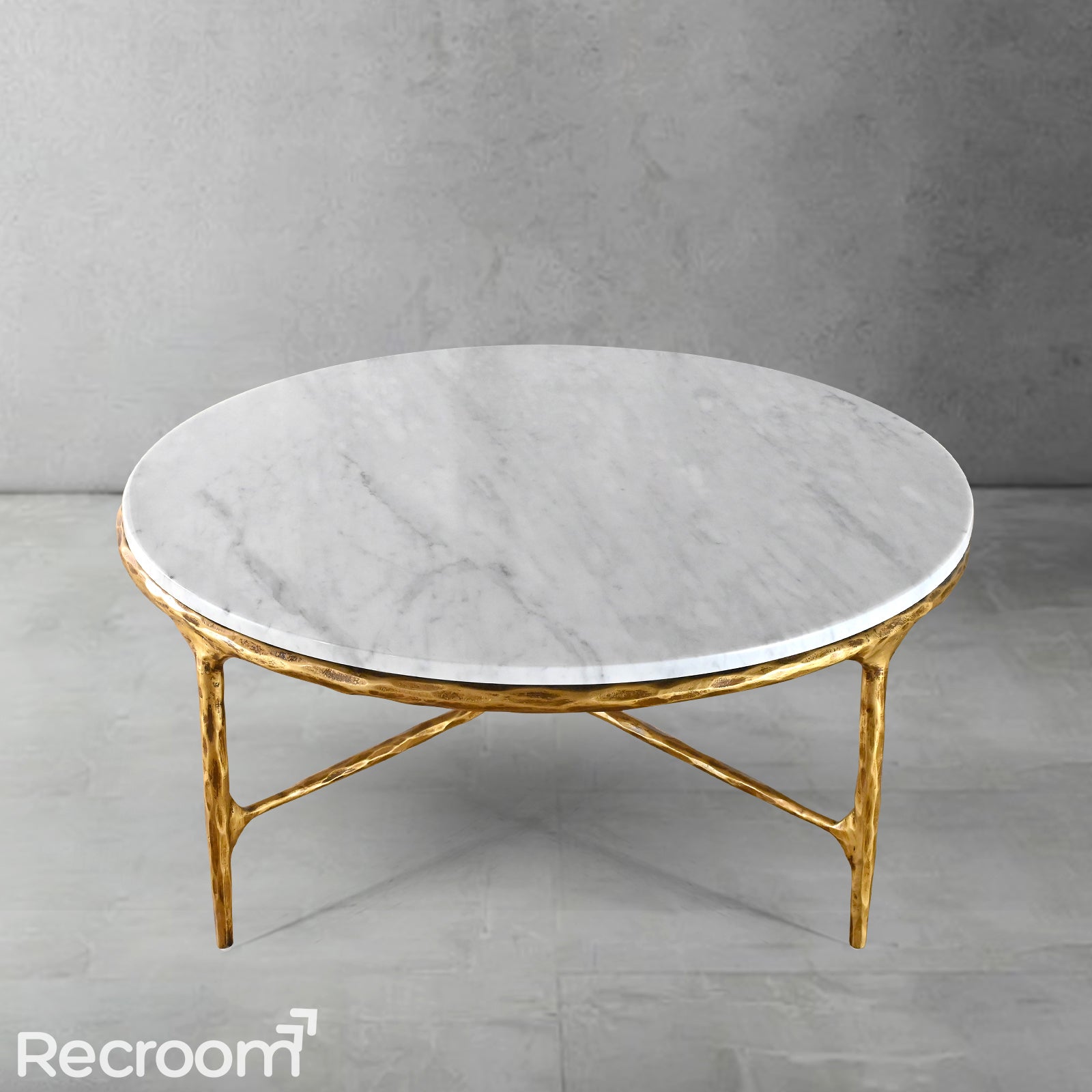 Thaddeo Marble Round Coffee Table Style O - Zonesus