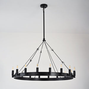 Caminon Vintage Filament Round Chandelier 38" - Zonesus