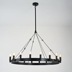 Caminon Vintage Filament Round Chandelier 38" - Zonesus