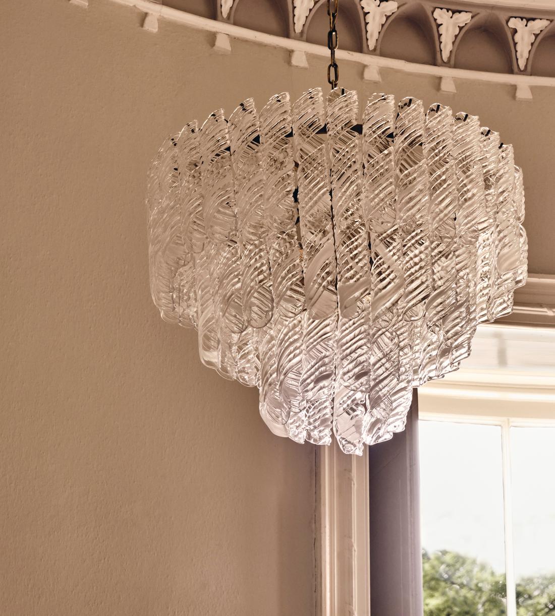 Elodie Glass Chandelier 28"W