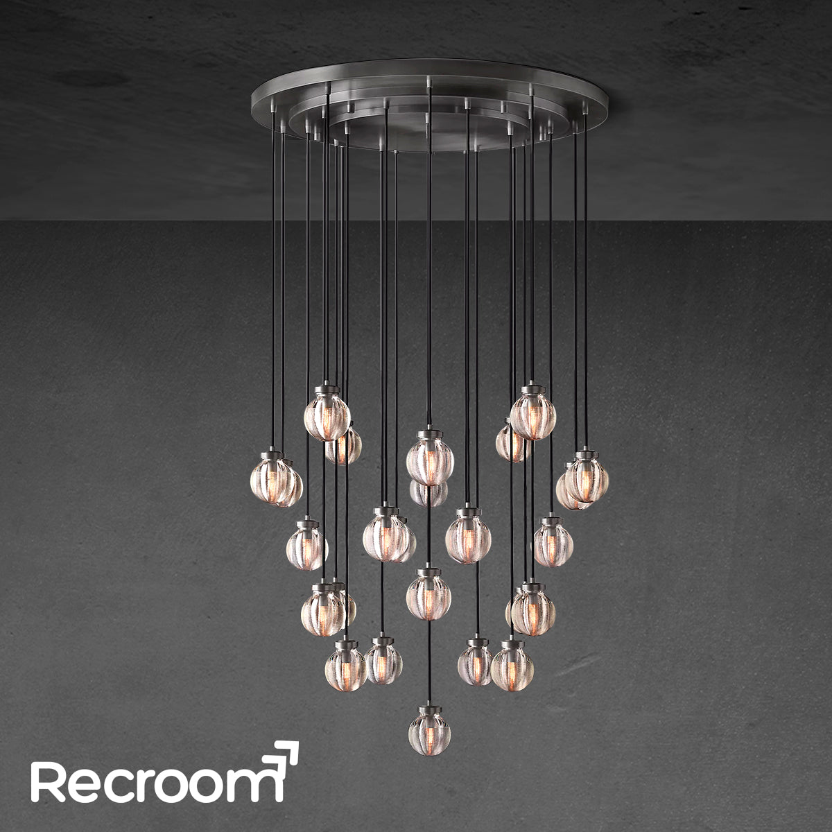 Pearli Round Chandelier 38" - Zonesus