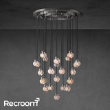 Pearli Round Chandelier 38" - Zonesus