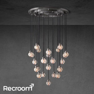 Pearli Round Chandelier 38" - Zonesus