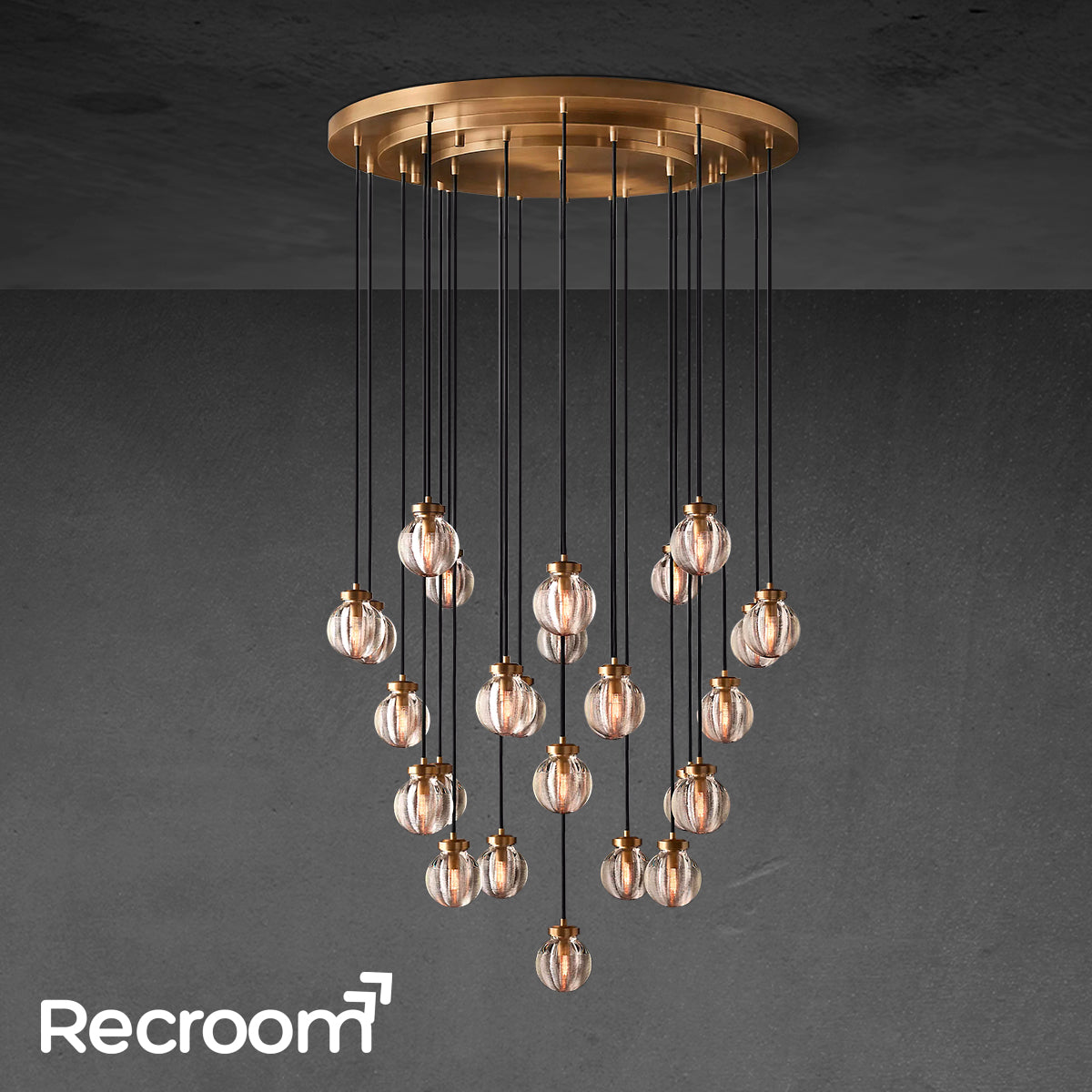 Pearli Round Chandelier 38" - Zonesus