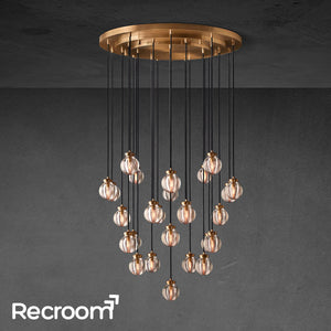 Pearli Round Chandelier 38" - Zonesus