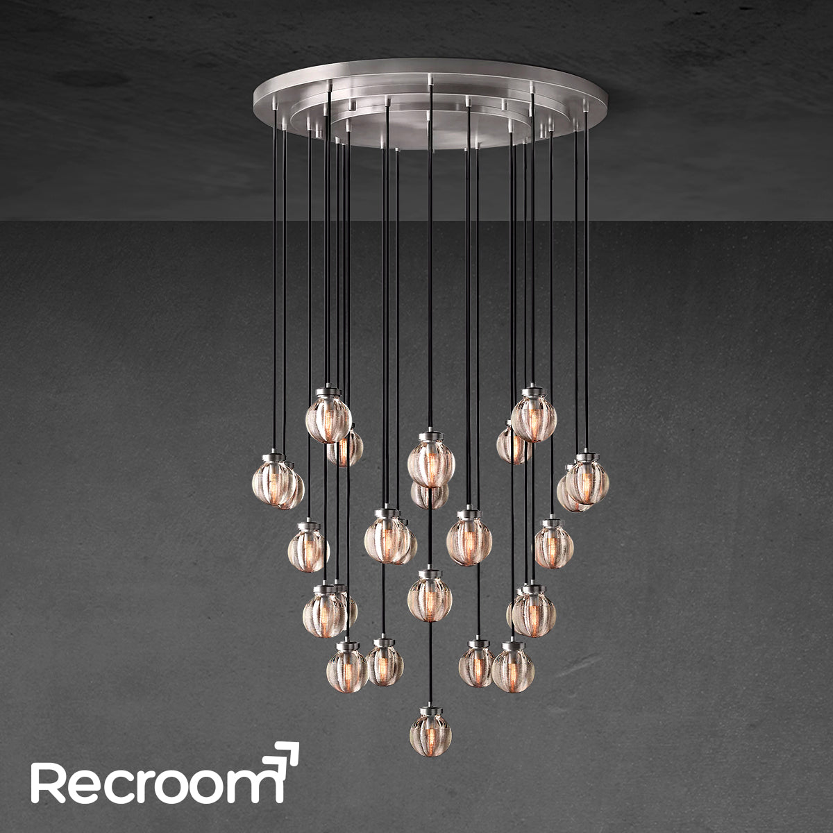 Pearli Round Chandelier 38" - Zonesus