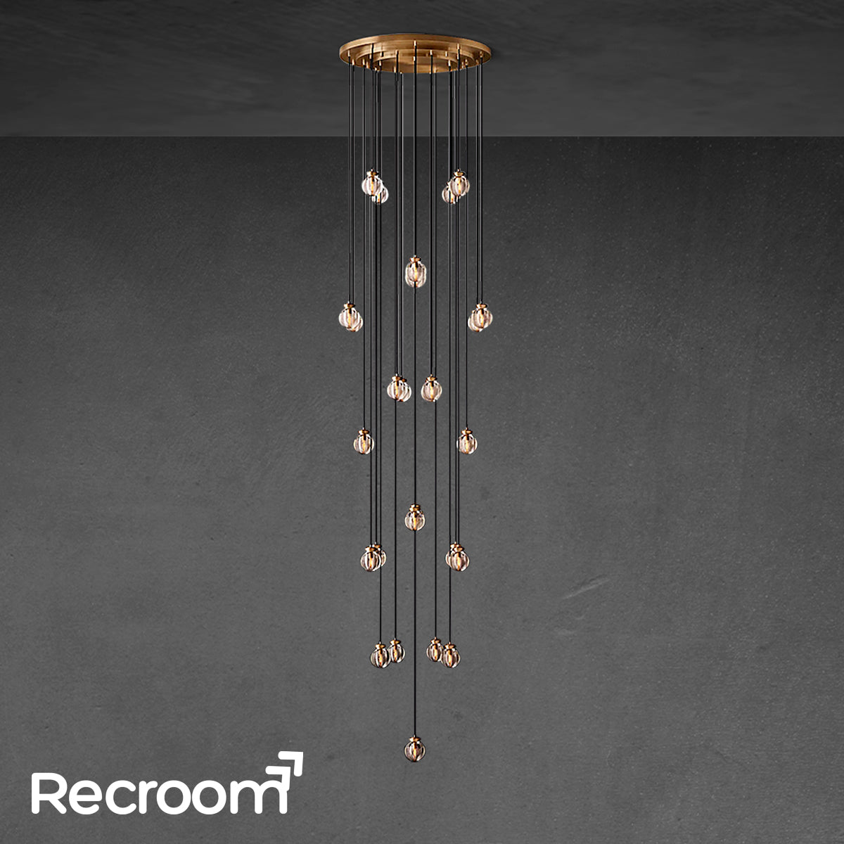 Pearli Round Chandelier 38" - Zonesus