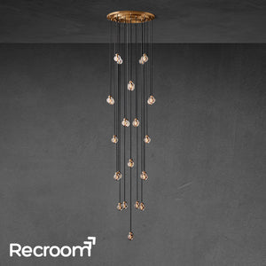 Pearli Round Chandelier 38" - Zonesus