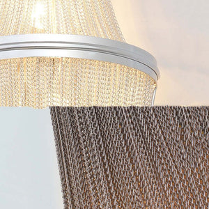 Tassel Aluminum Chain Wall Sconce In Living Room - Zonesus